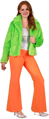 Flared broek Neon Oranje