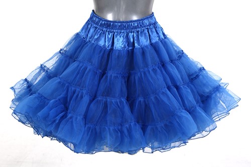 Petticoat Luxe Knielang blauw 3 laags