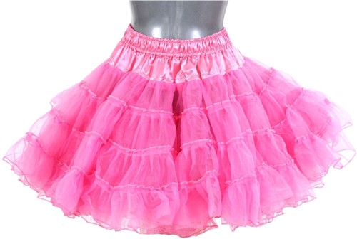 Petticoat Luxe Knielang Pink 3 laags