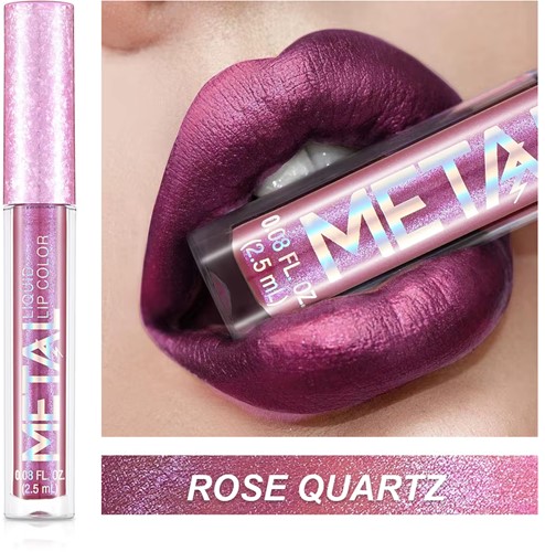 SkinDex Metallic Liquid Lipstick Rose Quartz